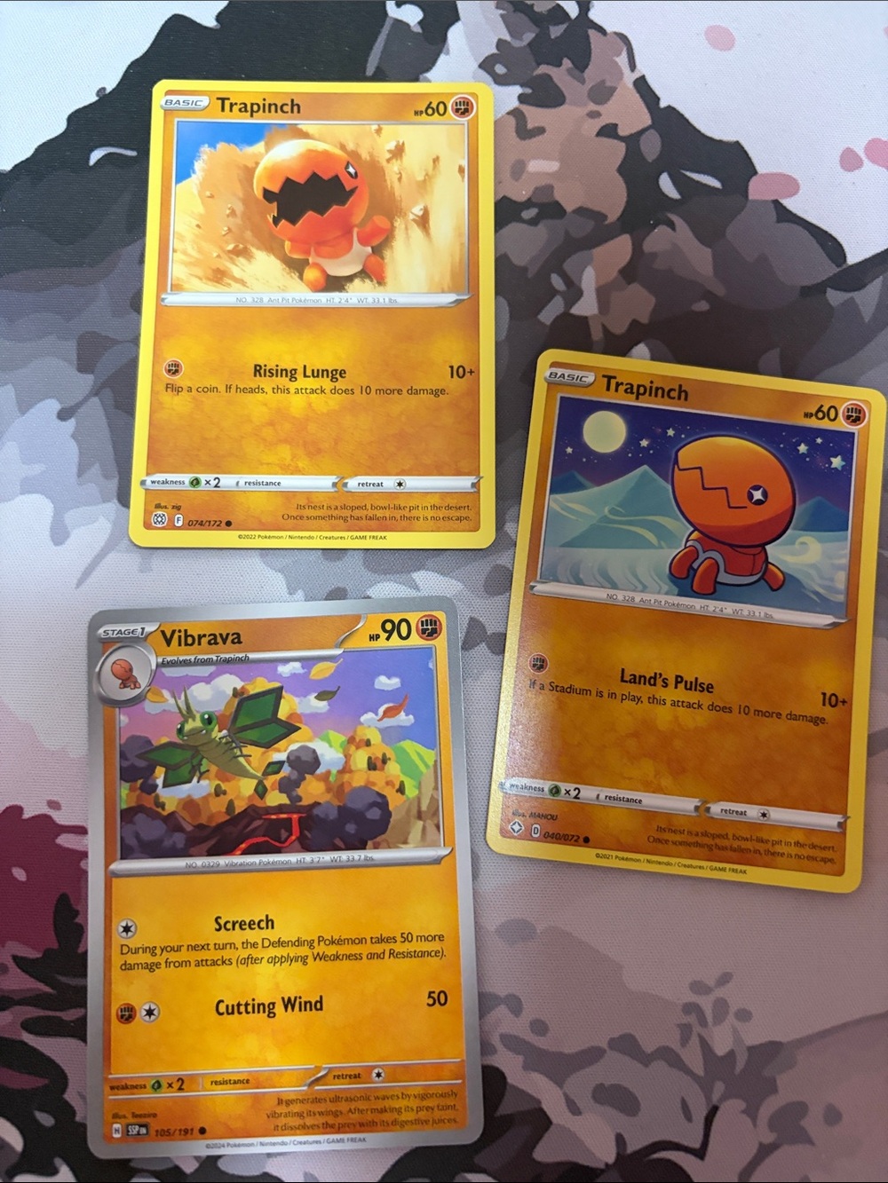 Trapinch & Vibrava Collection Lot | 3 Pokémon Cards | ✨5/$25✨
